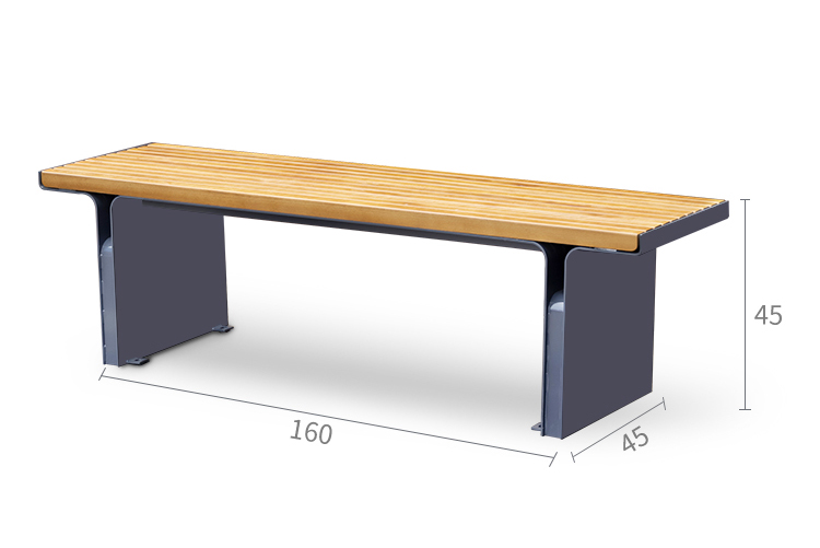 FX Carbon Steel Outdoor Bench