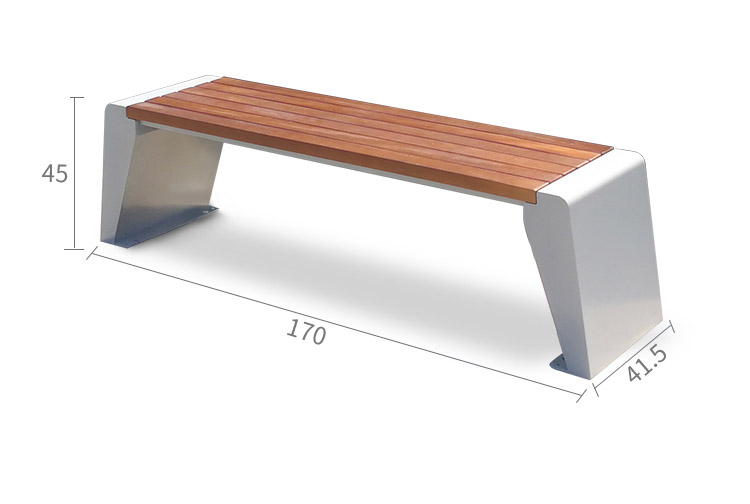 TM Carbon Steel Outdoor Bench