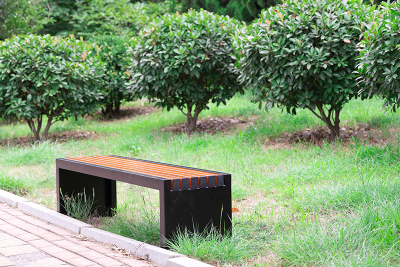 TMI Carbon Steel Outdoor Bench