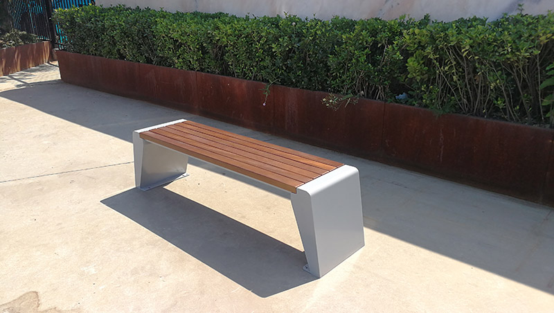 TM Carbon Steel Outdoor Bench