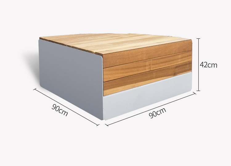 TB Carbon Steel Outdoor Bench