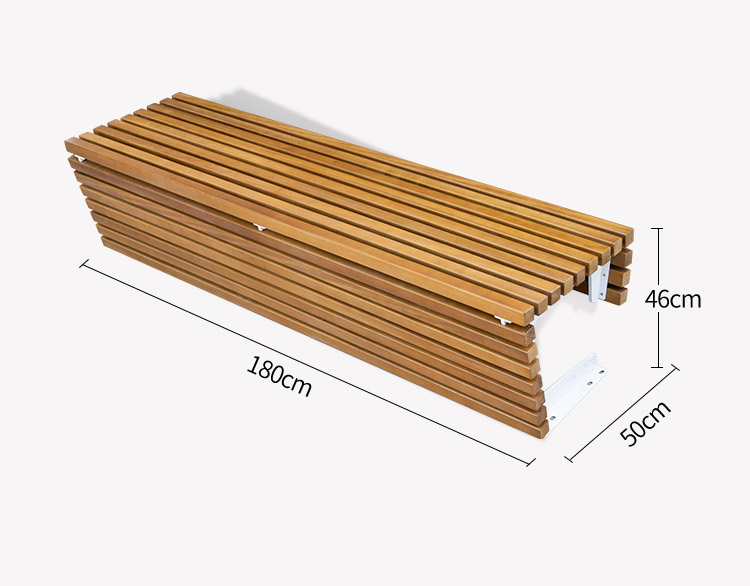 WS Galvanized Steel Outdoor Bench