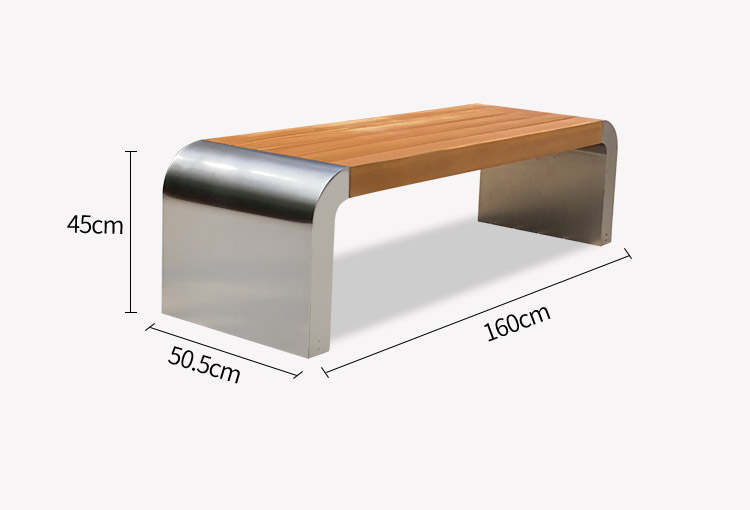 ML Stainless Steel Outdoor Bench