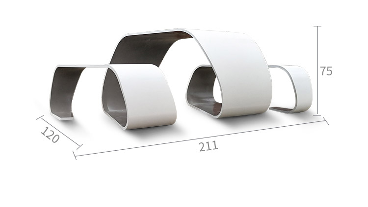 WLD Stainless Steel Outdoor Table with Bench