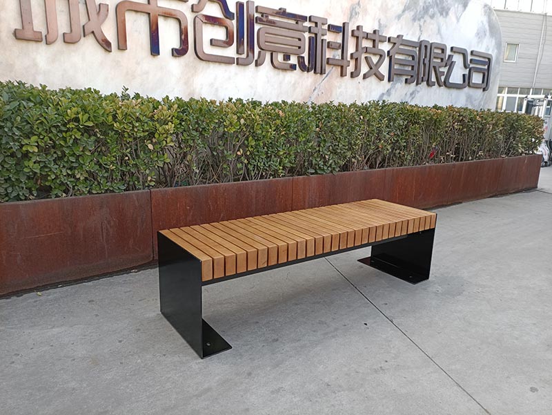 ZHB Carbon Steel Outdoor Bench
