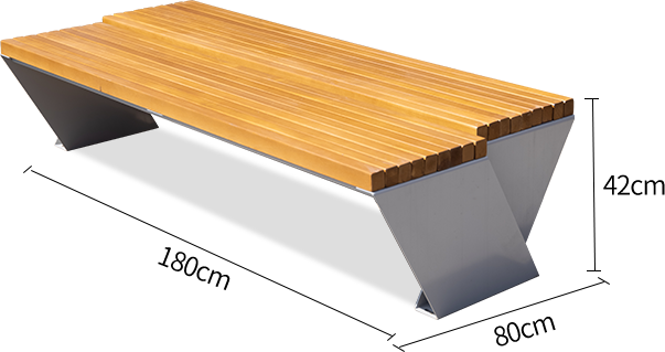 SZZ Carbon Steel Outdoor Bench