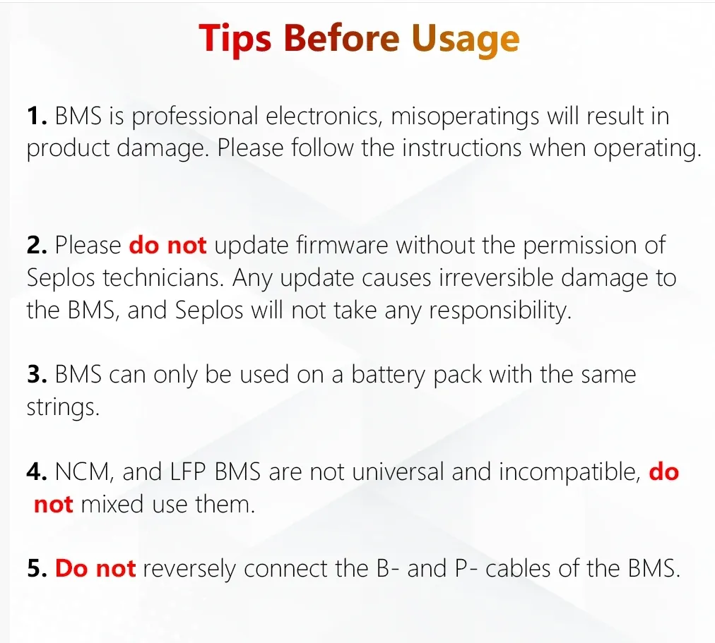 Seplos 48V 150A 200A '7S 13S 14S NCM8S 15S 16S LFP Battery Monitor SystemBMS 3.0 For Solar Battery Pack
