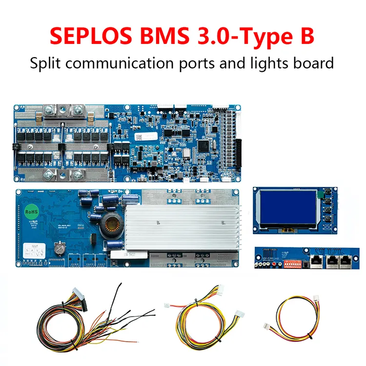 Seplos 48V 150A 200A '7S 13S 14S NCM8S 15S 16S LFP Battery Monitor SystemBMS 3.0 For Solar Battery Pack