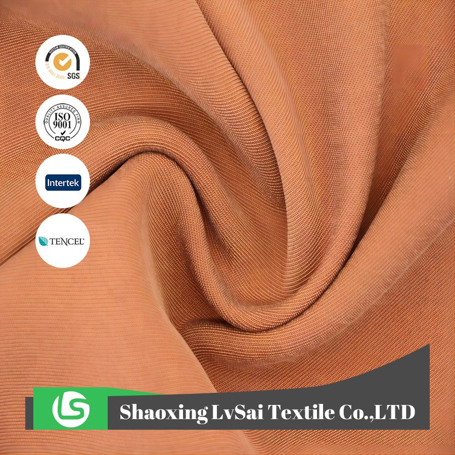 Poly ECOVERO Twill Fabric with Soft Handfeel for women and man's cloth