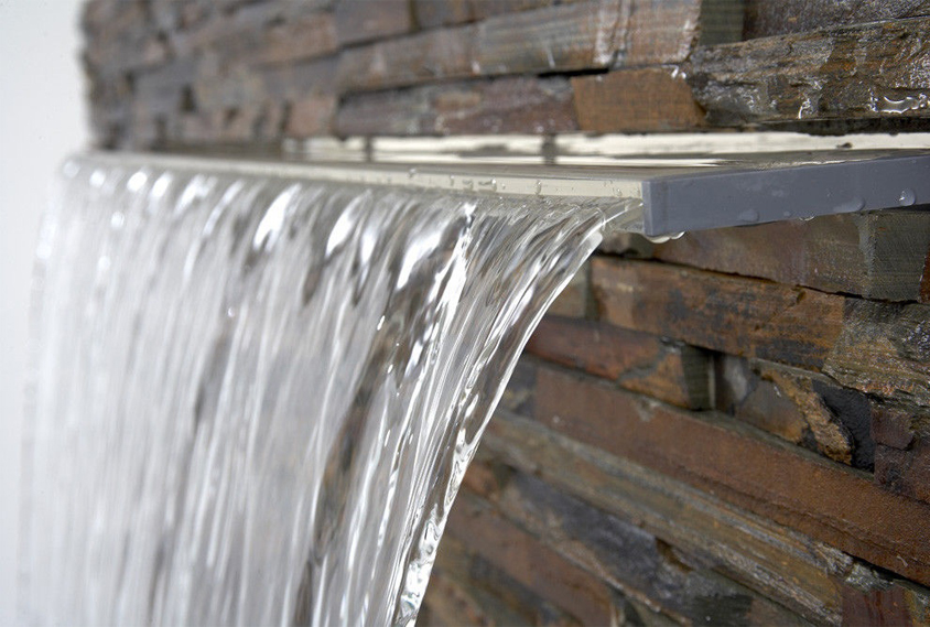 sheer descent water feature,sheer descent waterfall with led lights