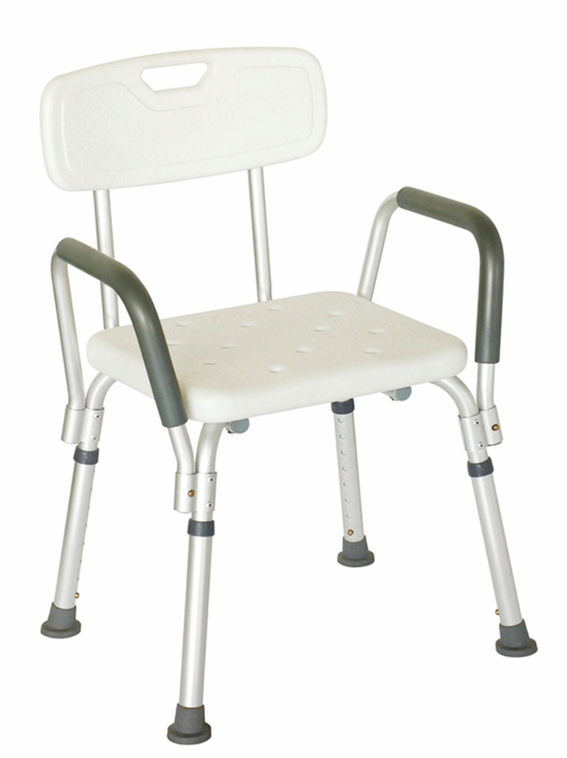 Aluminum shower chair with back C2106