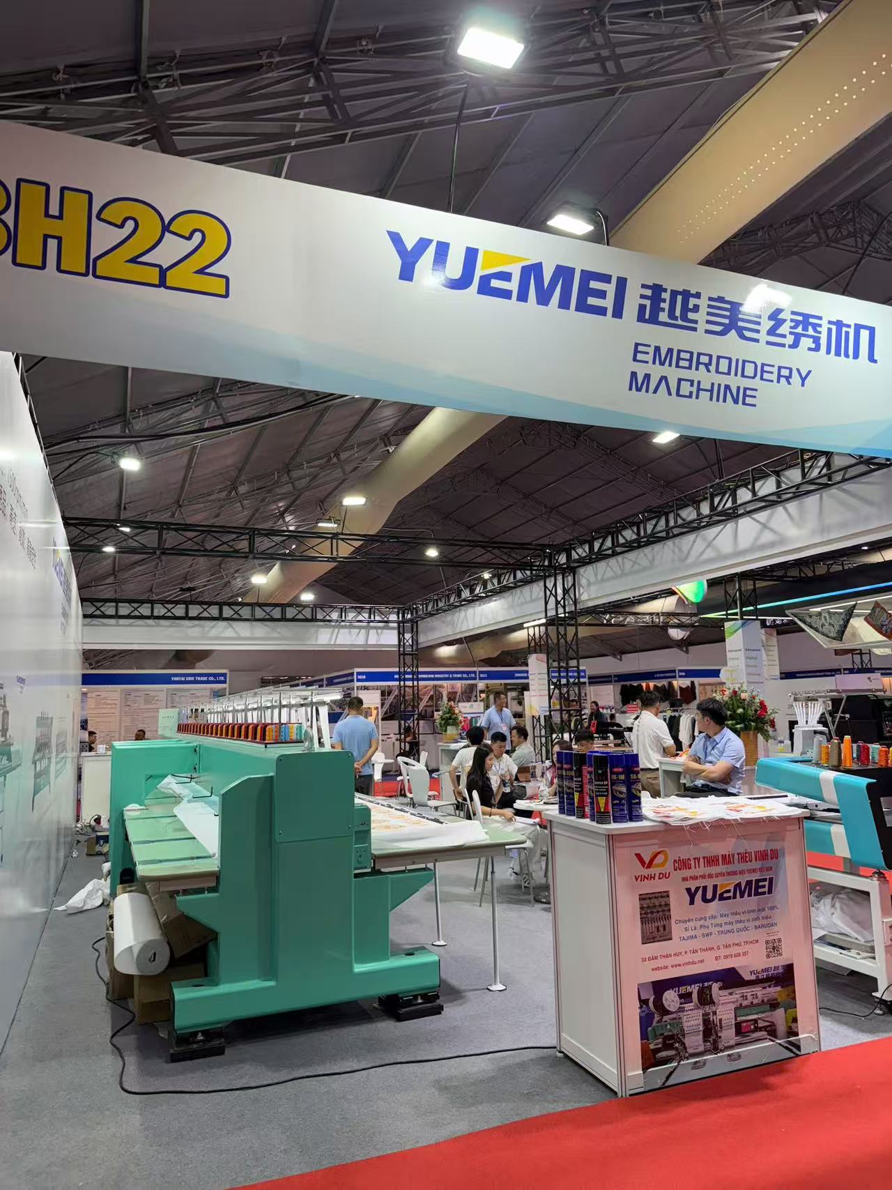 HUIERTE Super 99 and SK-100 embroidery spray adhesive draws attention at Saigon Tex 2025 !