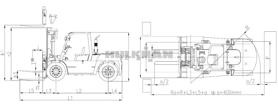 10.0Ton Diesel Forklift