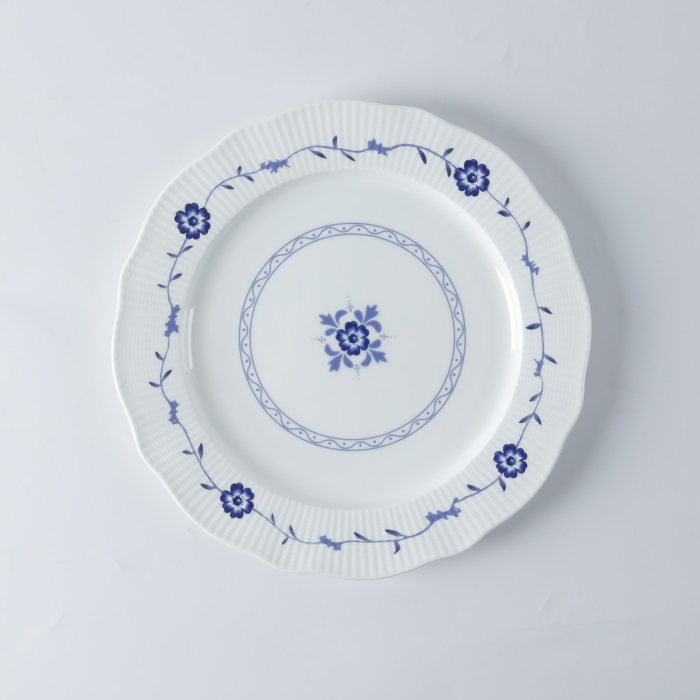 Blue Floral Bone China Tableware For Wedding