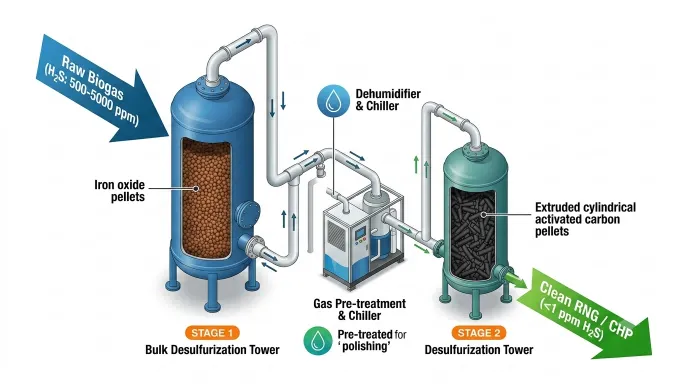 Activated Carbon vs Iron Oxide for H2S Removal in Biogas Systems