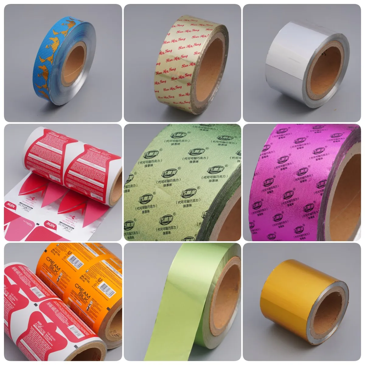 Colored chocolate wrapping aluminum foil packing