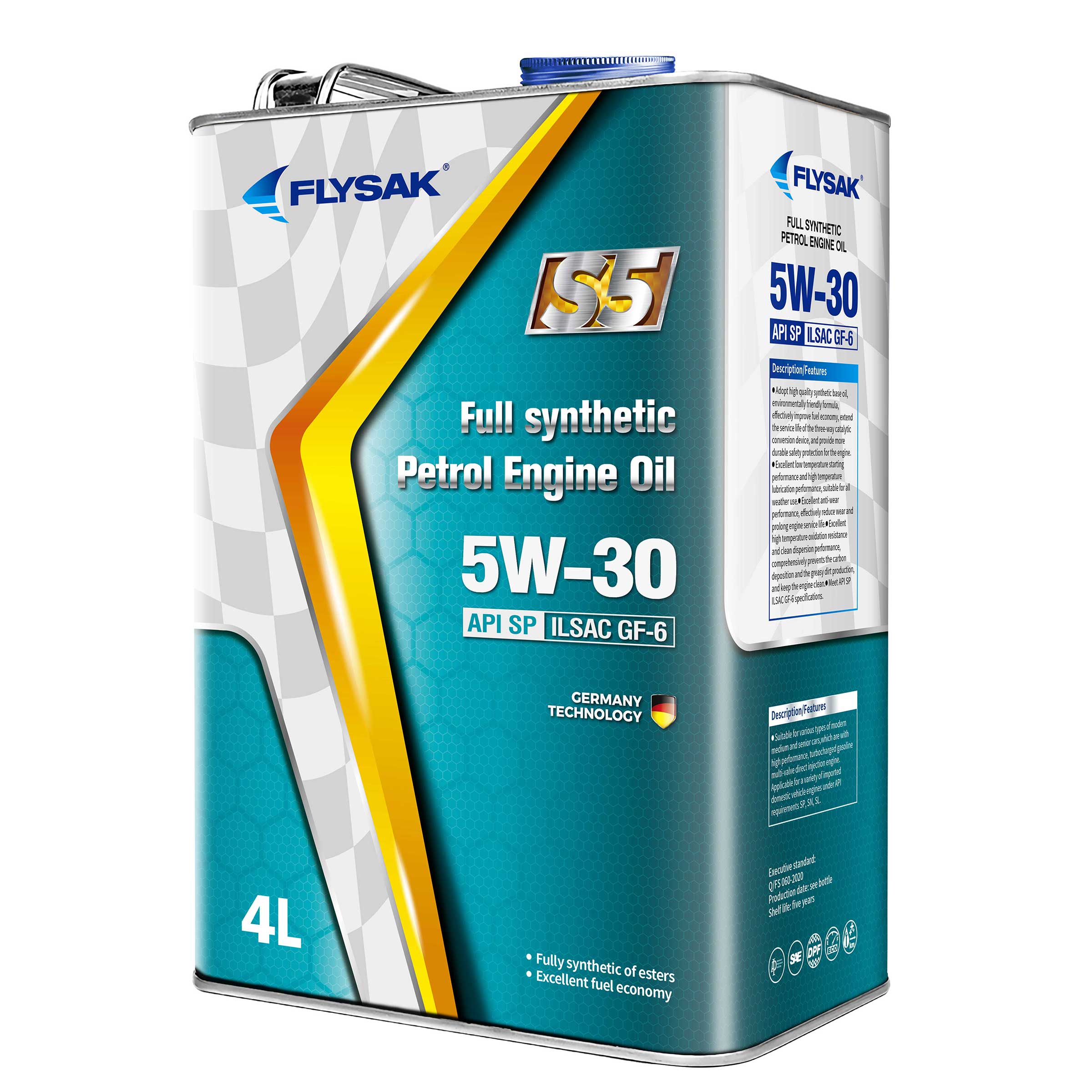 S5 Full Synthetic Engine Oil API SP ILSAC GF-6 SAE 5W-30