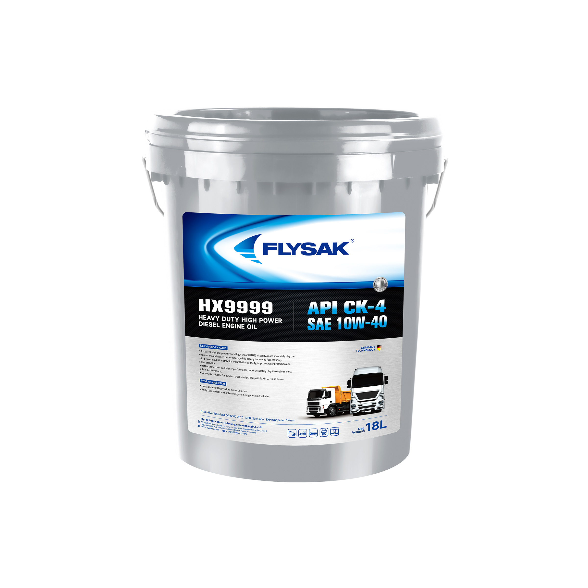 OEM 18L Barrel Diesel Heavy Truck Engine Oil CK-4 10W-40