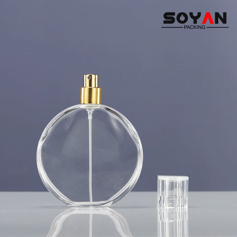 楕円形の香水瓶、楕円形のガラス瓶 迫二郎作 楕円香水瓶