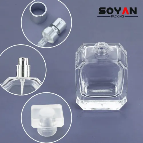 Octagonal Perfume Bottle, Octagonal Perfume Glass Bottle