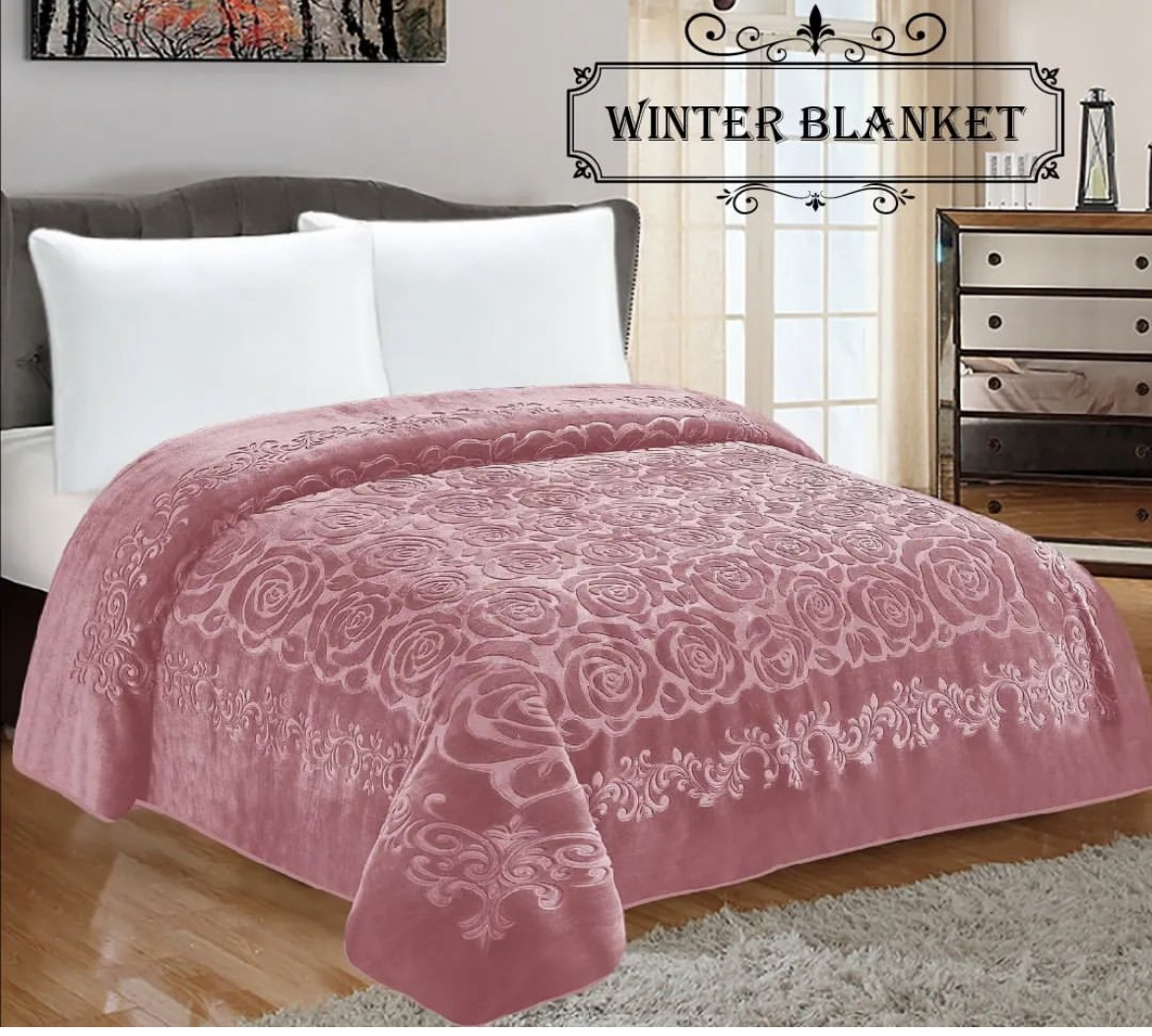 High quality RASCHEL embossed  blanket