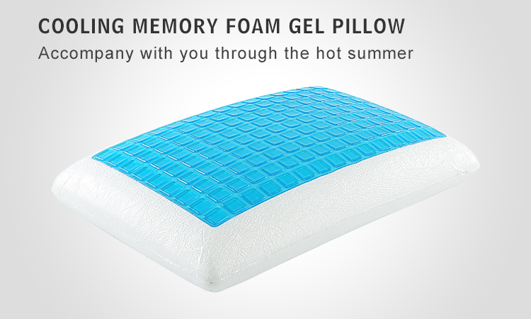 Silica Memory Foam Ice Cool Comfort Gel Pillows