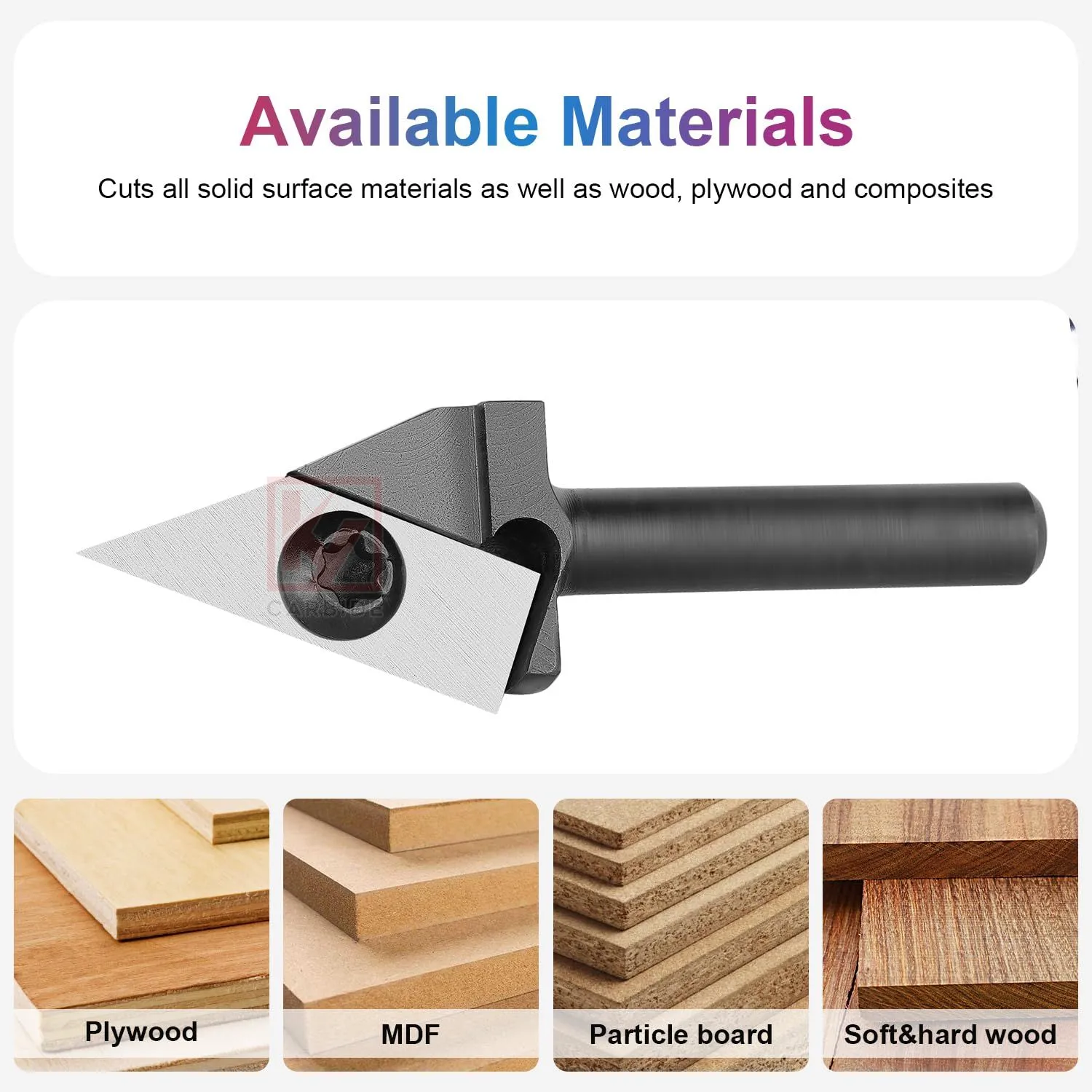 High-Quality 45 Degree V-Groove Chamfer Router Bit with Carbide Insert
