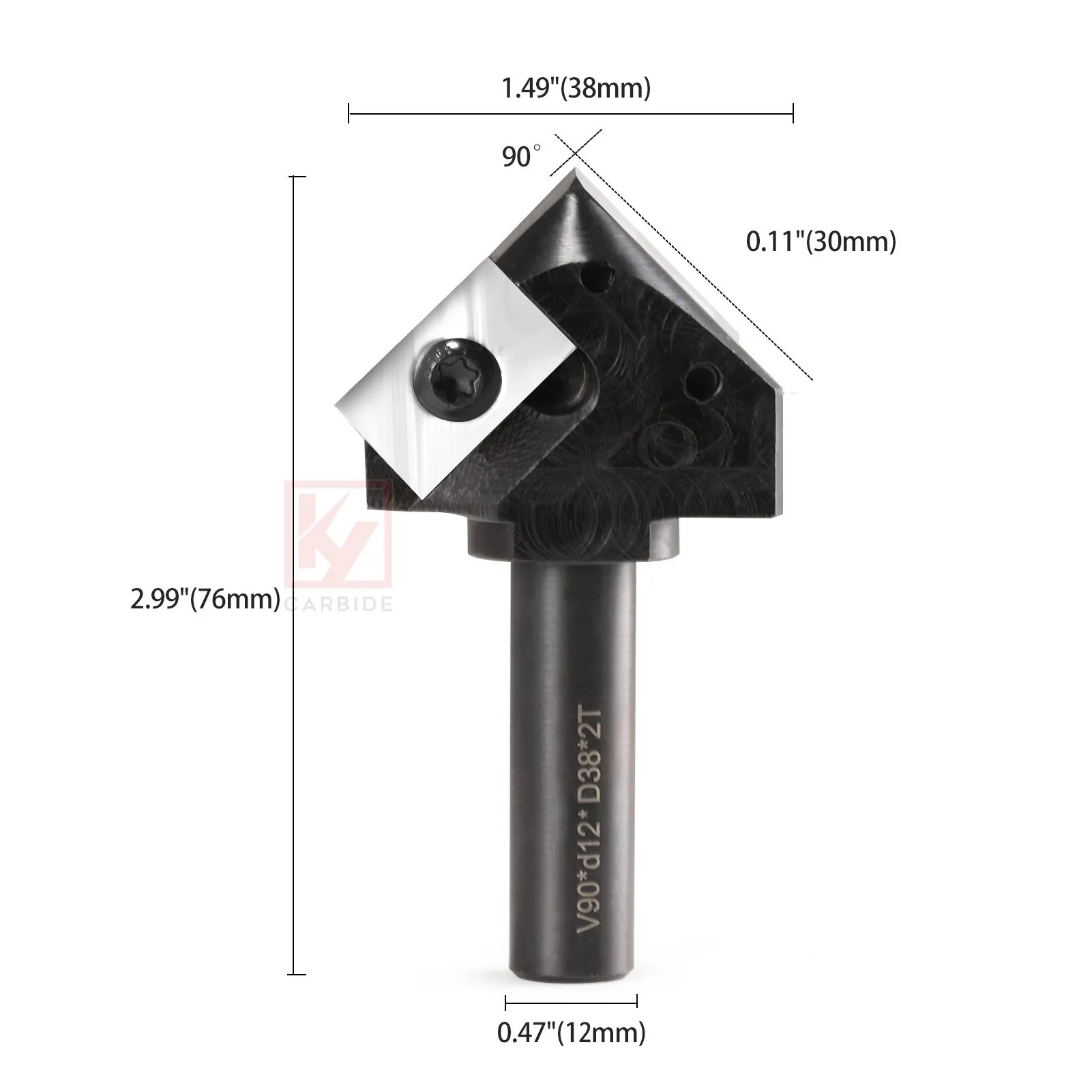 90 Degree V Groove Router Bit for Signmaking