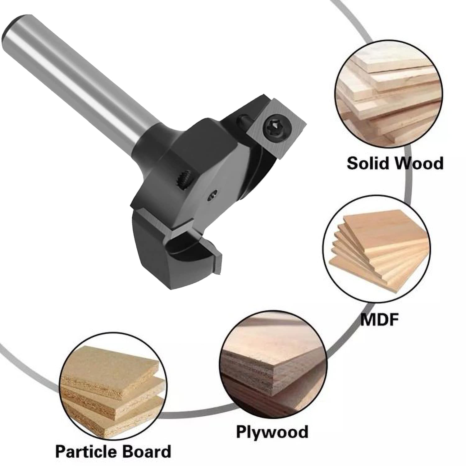 KY 3 Flute Spoilboard Surfacing Router Bits With Inserts