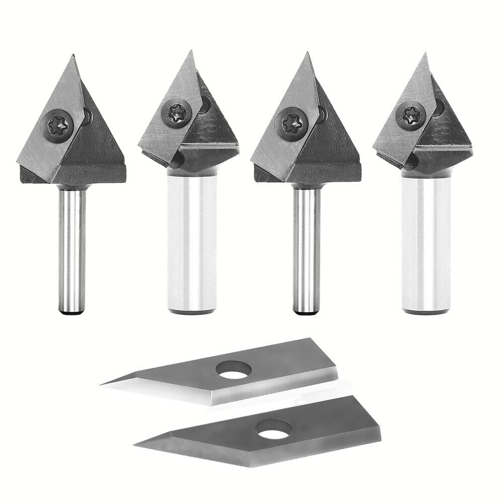 60 Degree V-Groove Carbide Insert Wood CNC Router Bits