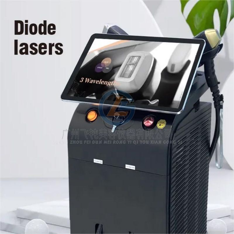 Machine à épilation Laser Diode 2-en-1 - 3 Longueurs D'onde (755nm/808nm/1064nm) - Titane Glacé - Neuf