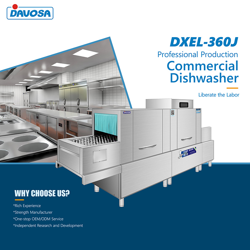 Canteen Hotel Large Automatic Conveyor Belt Dishwashers Machine