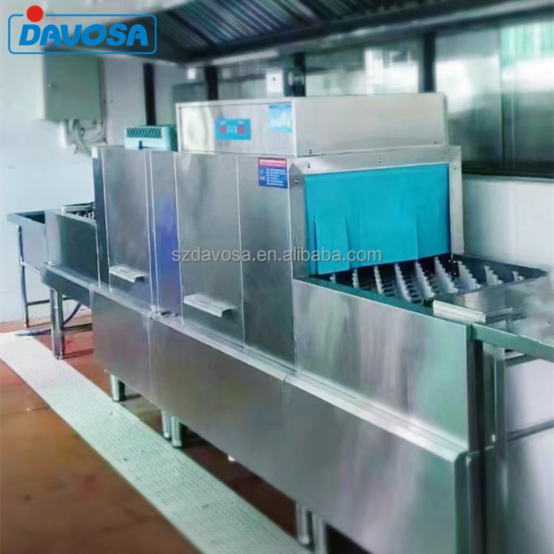 Canteen Hotel Large Automatic Conveyor Belt Dishwashers Machine