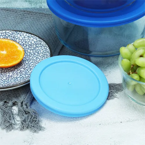 Round Glass Container with Lid