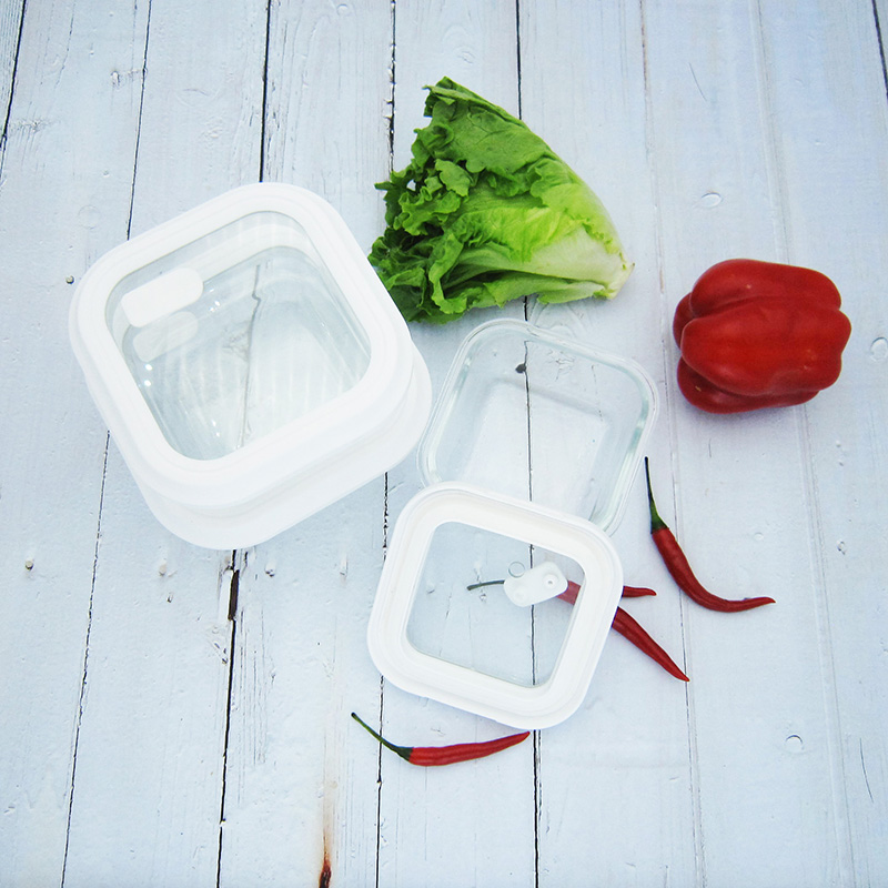 Vented Glass Container with Glass Lid