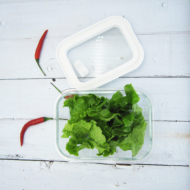 Vented Glass Container with Glass Lid