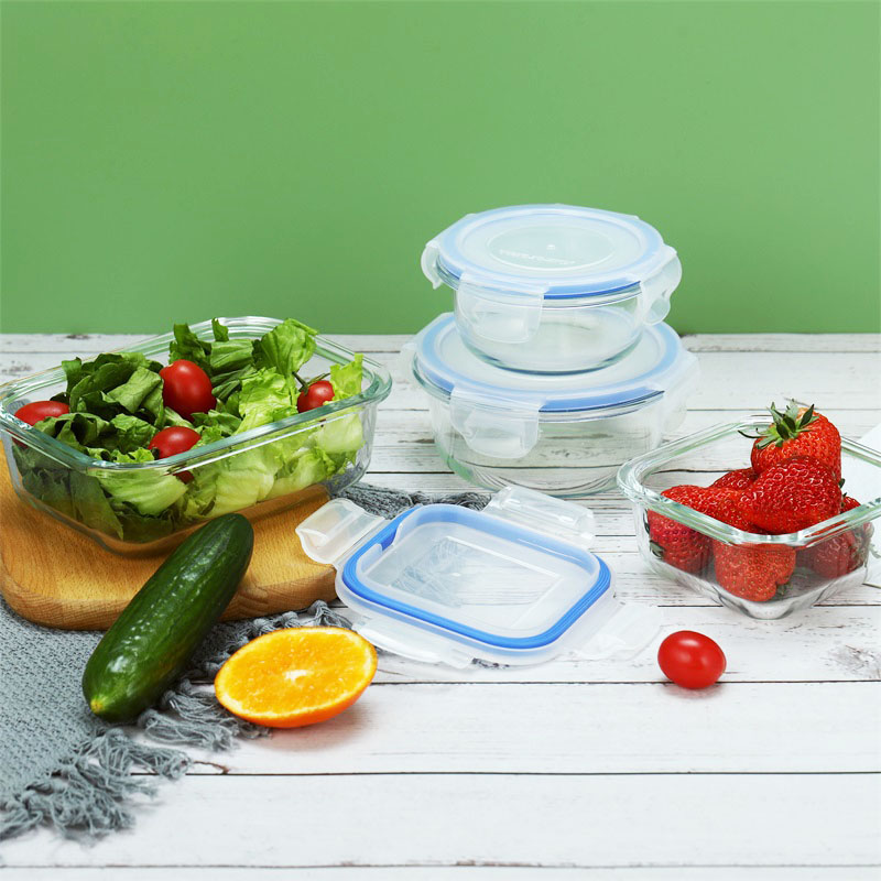 Glass Container with PP Lid Food Storage