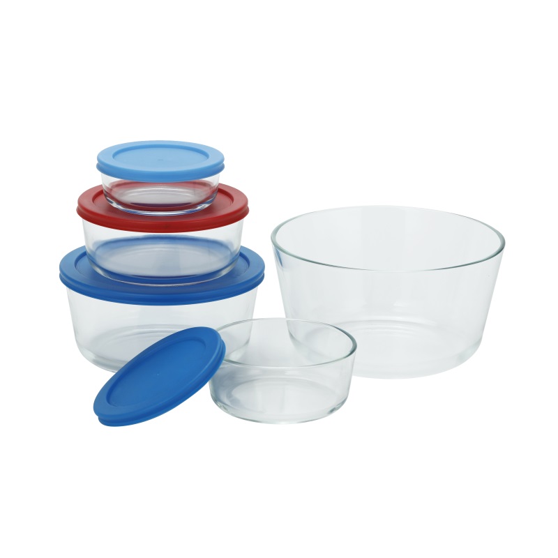 Round Glass Container with PE Lid