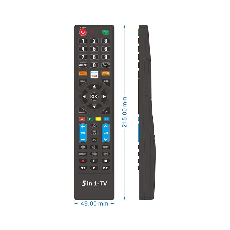 5 in 1 Replacement Remote Control , RC-49A