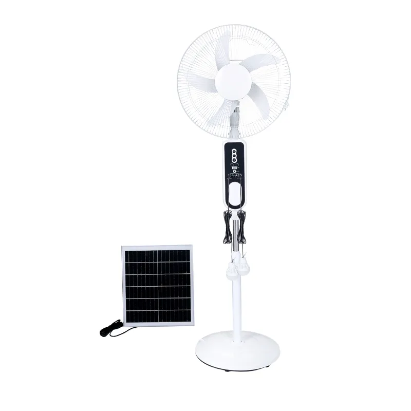 Solar Standing Fan Dc Ac Rechargeable Fan 16 Inch 0183