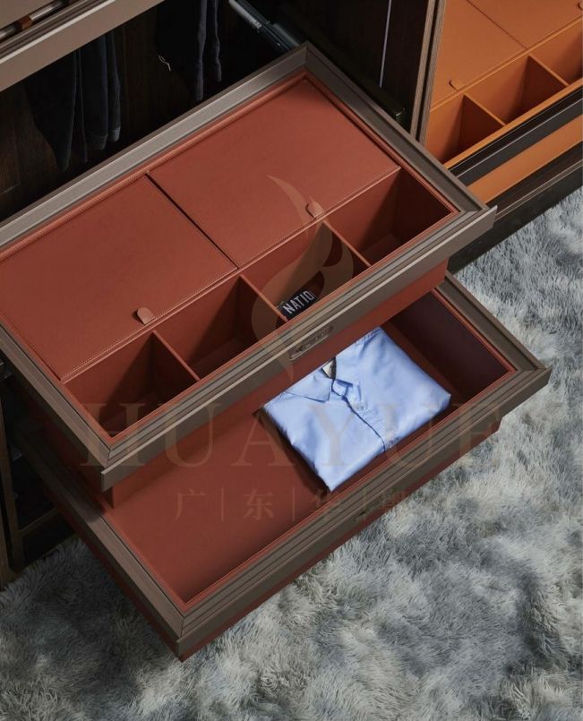 Red Leather Bottom underwear Storage