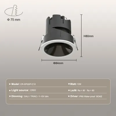 12W led spotlight