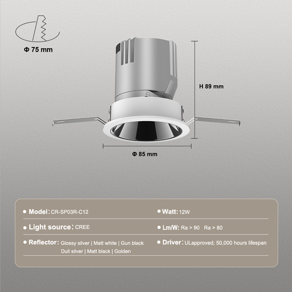 12W Moon Round LED Spotlight