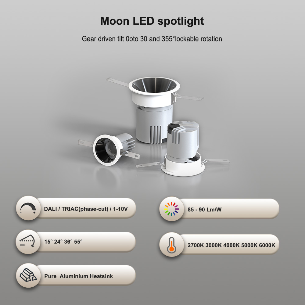 12W Moon Round LED Spotlight