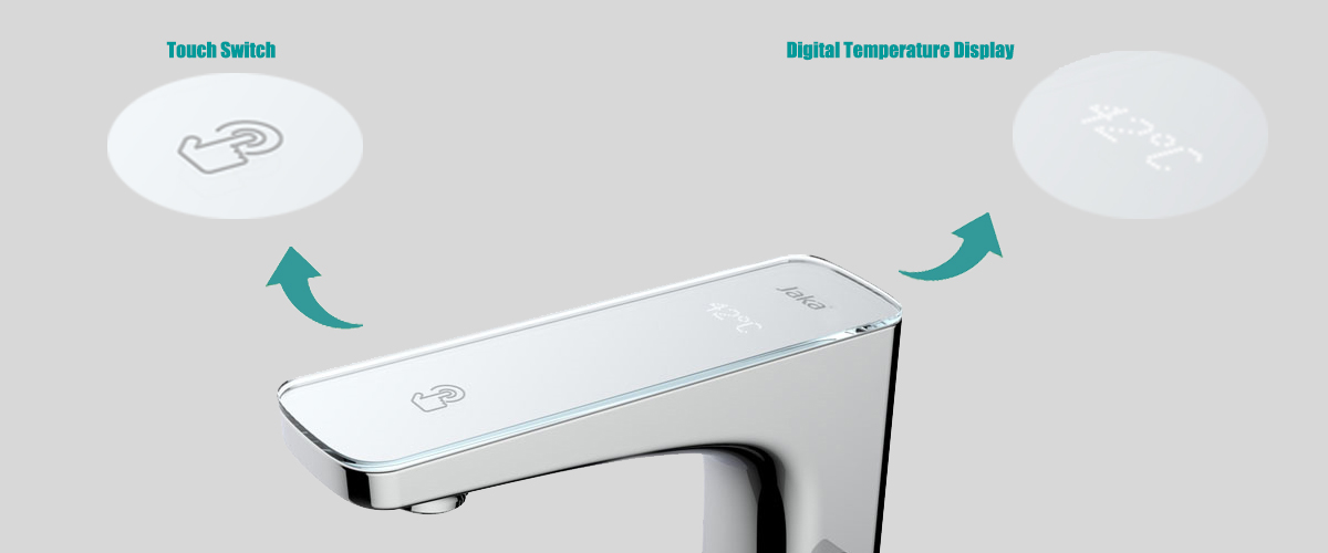 Smart digital temperature display sensor faucet