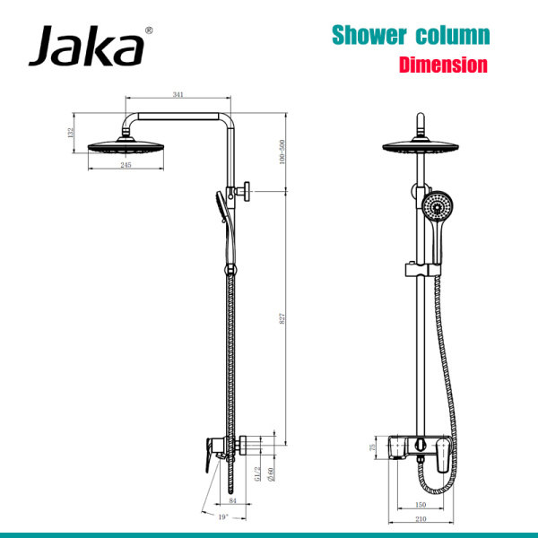 bath shower column