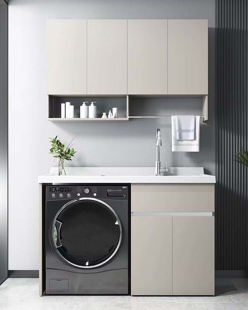 Bathroom Laundry Cabinet With Wall Caninet Storage