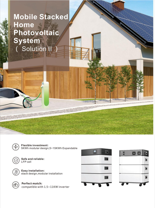 Stackable Battery Mobile Stacked Home PV System