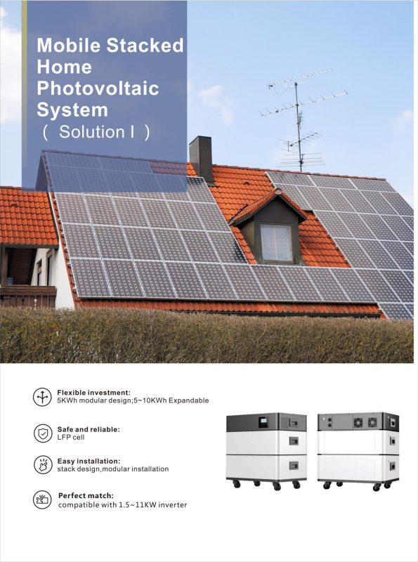 Stackable Battery Mobile Stacked Home PV System