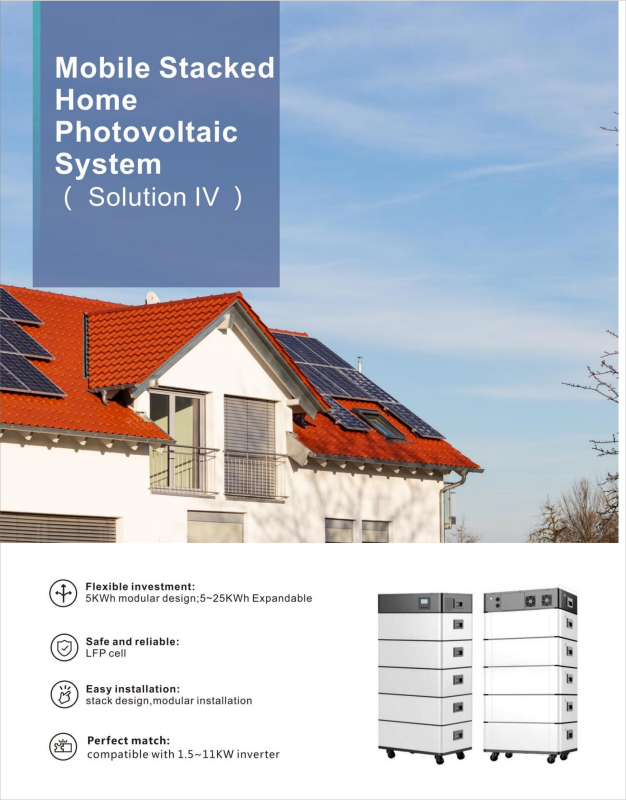 Stackable Battery Mobile Stacked Home PV System